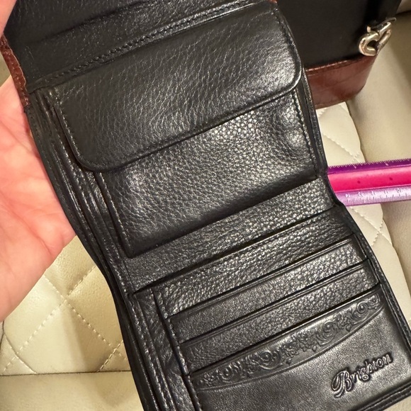 Elegant Black and Brown Brighton Handbag with Heart Accents - Picture 10 of 11